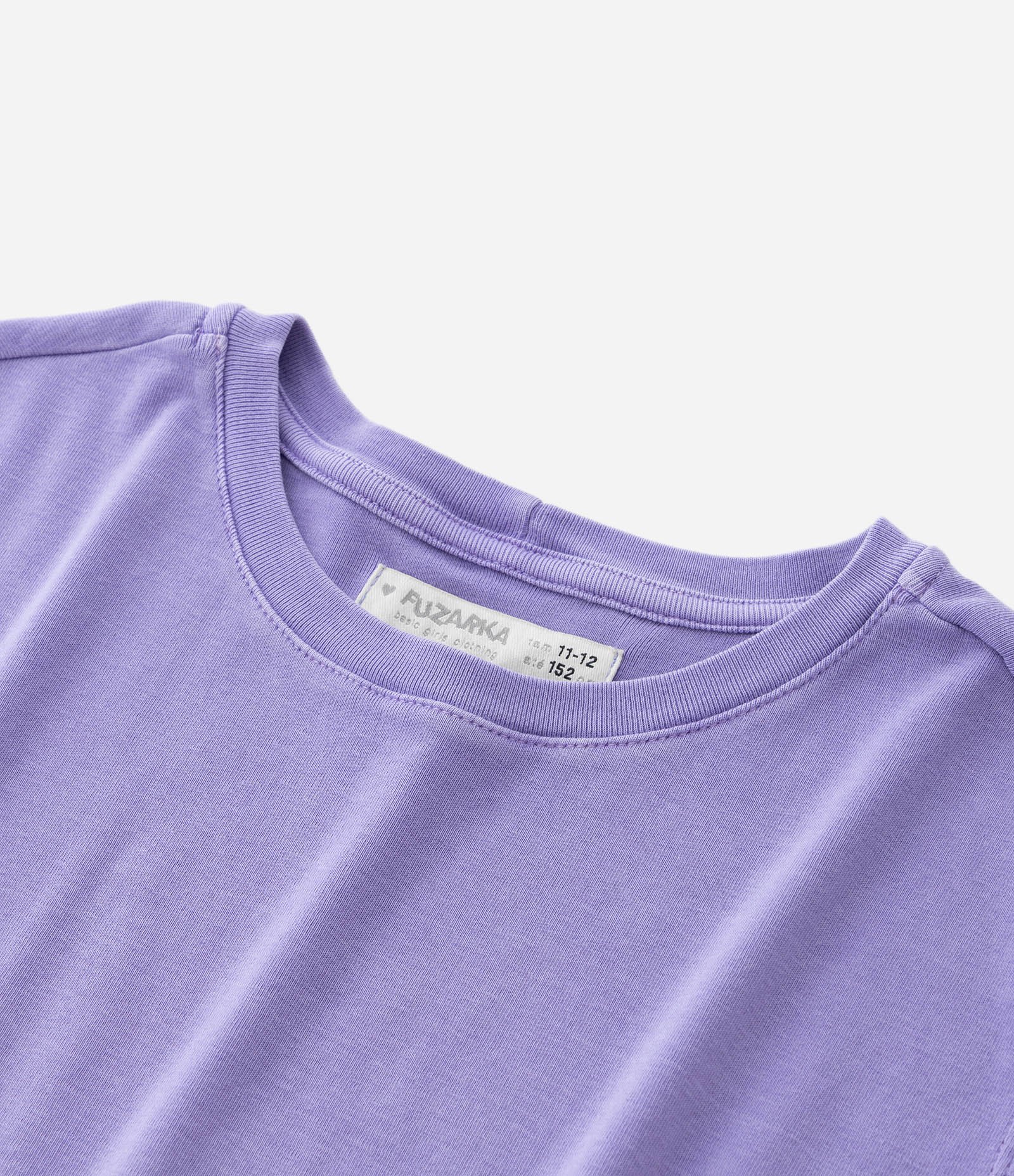 Camiseta Cropped Infantil em Ribana sem Cava - Tam 5 a 14 Anos Lilás 4