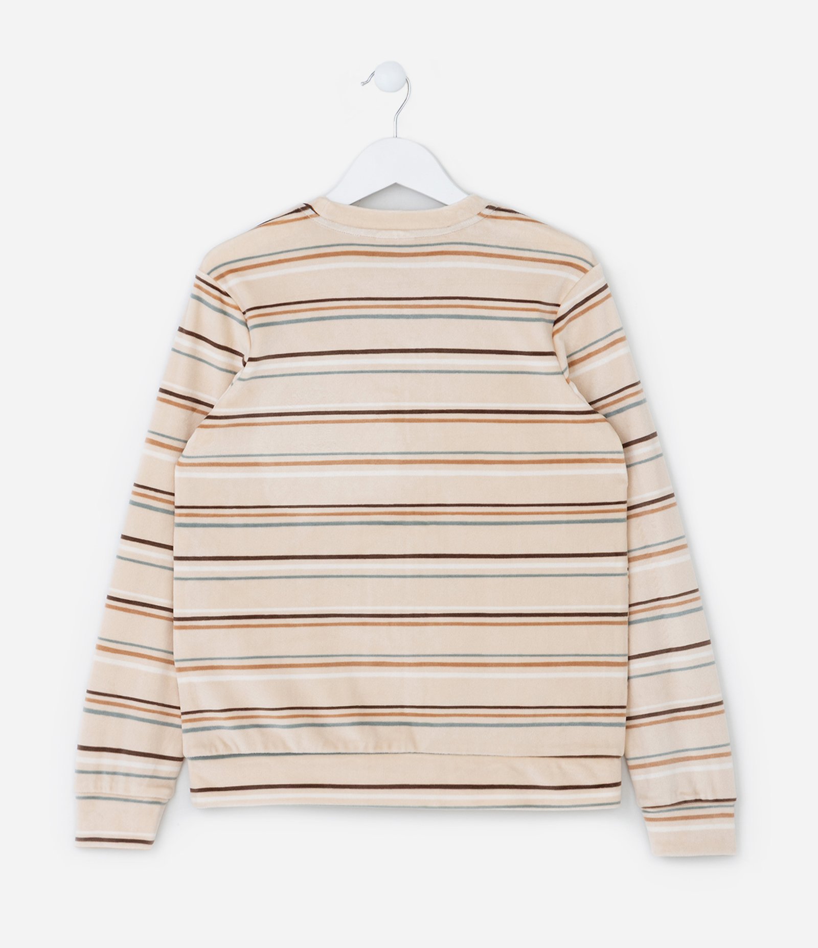 Pijama Infantil em Plush com Bordado Capivara - Tam 5 a 14 Anos Bege 3