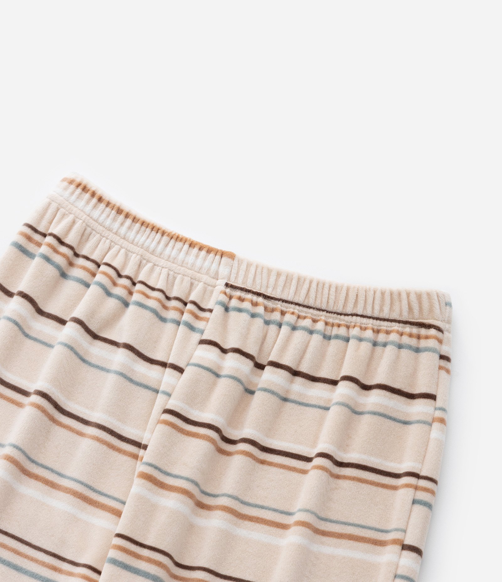 Pijama Infantil em Plush com Bordado Capivara - Tam 5 a 14 Anos Bege 7