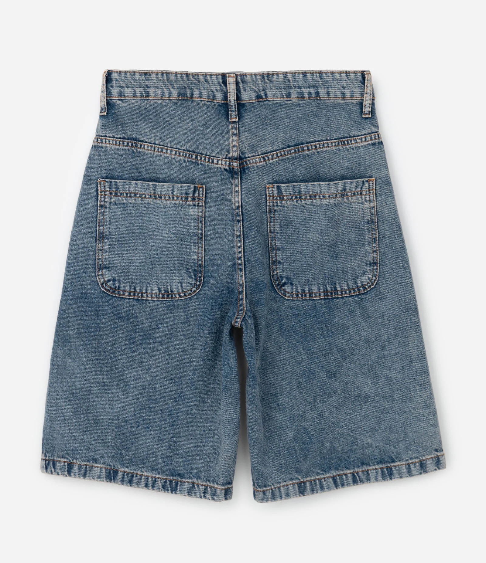 Bermuda Baggy Vintage em Jeans Azul escuro 2