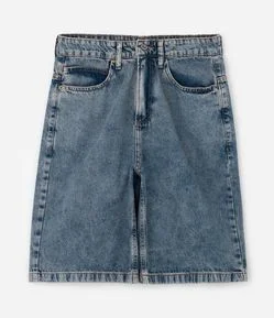 Bermuda Baggy Vintage em Jeans