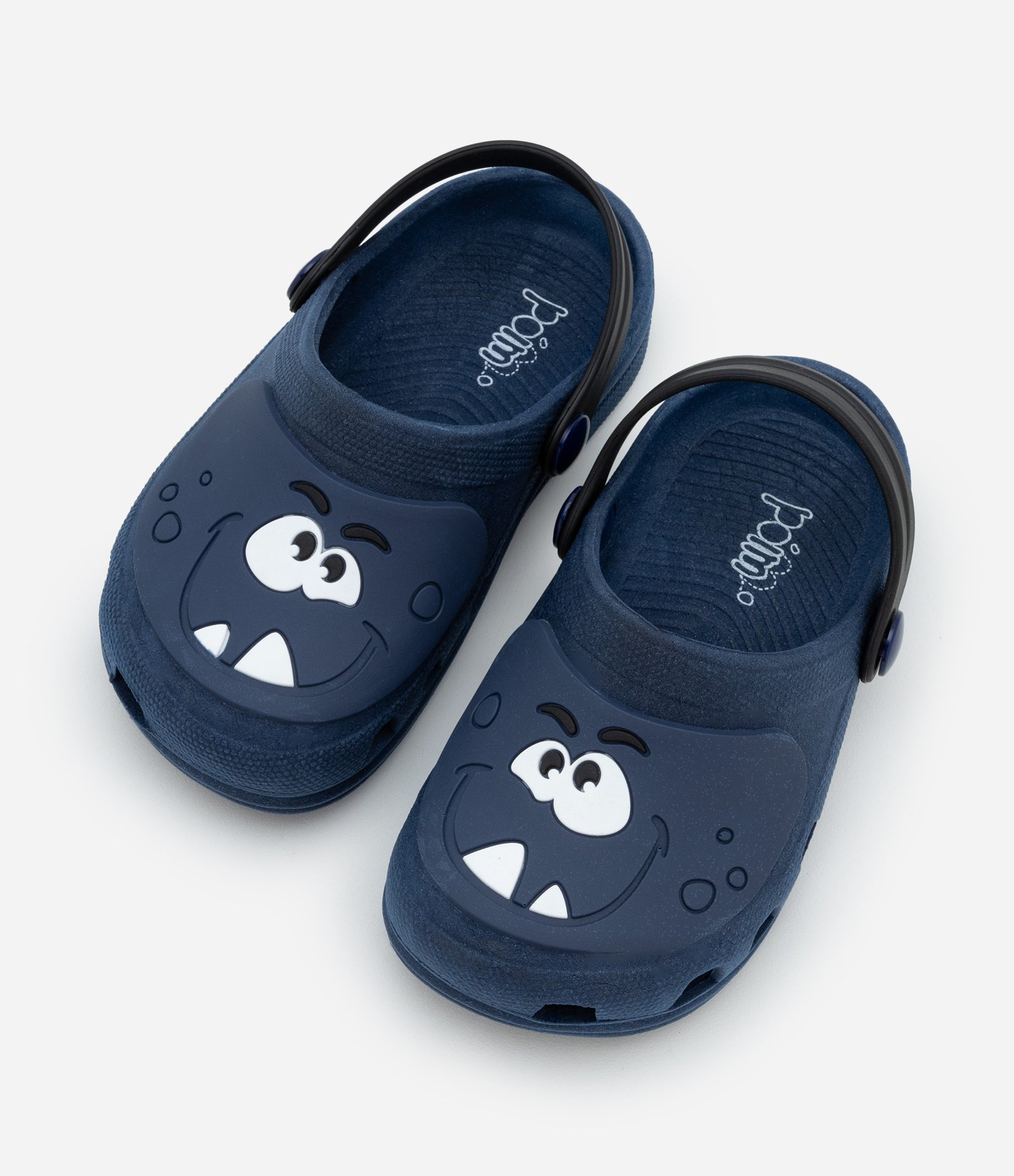 Sandália Babuche Infantil com Estampa Monstrinho - Tam 20/21 ao 28/29 Azul Marinho 4