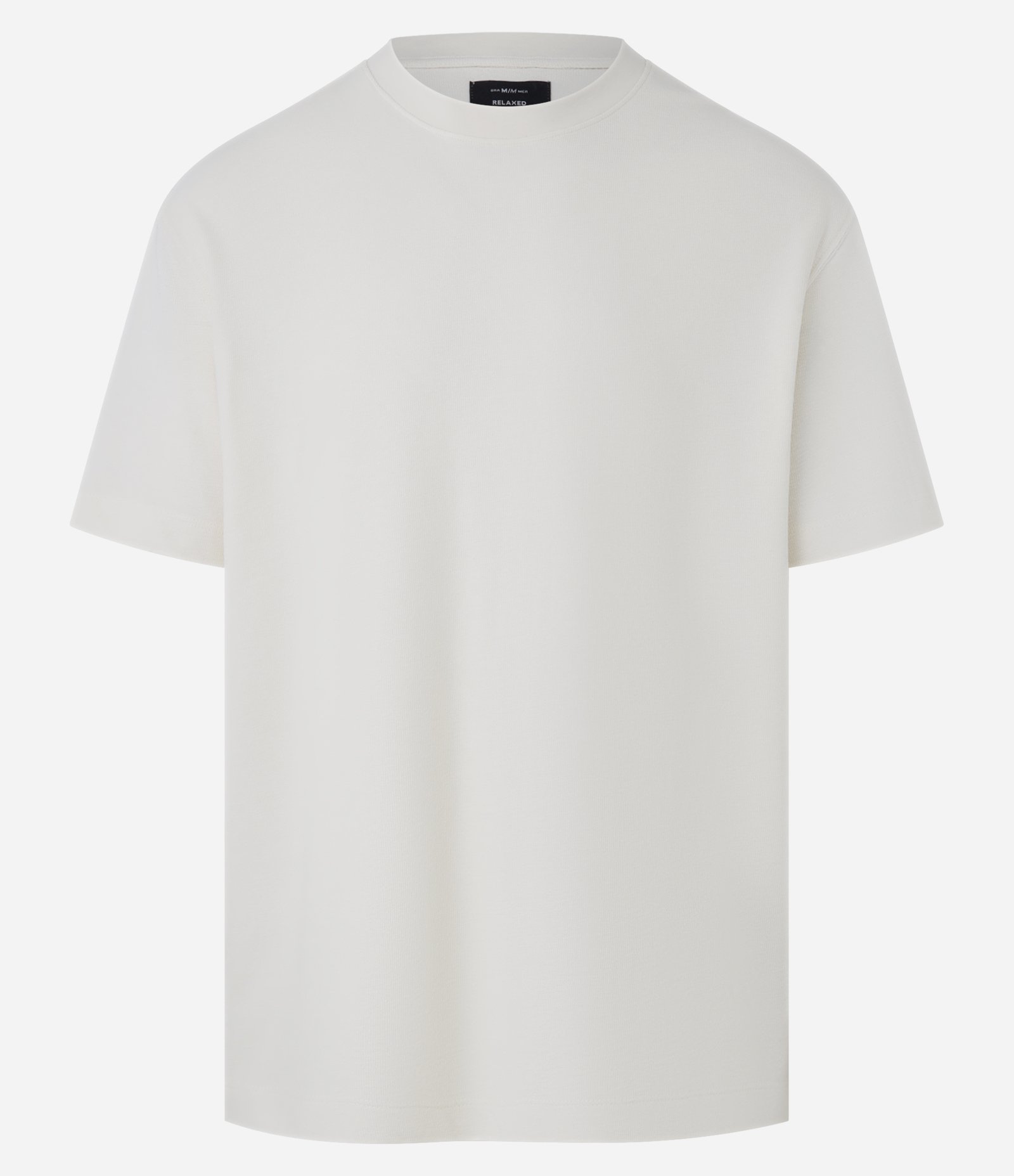 Camiseta em Algodão Texturizado em Gola Redonda Off White 4