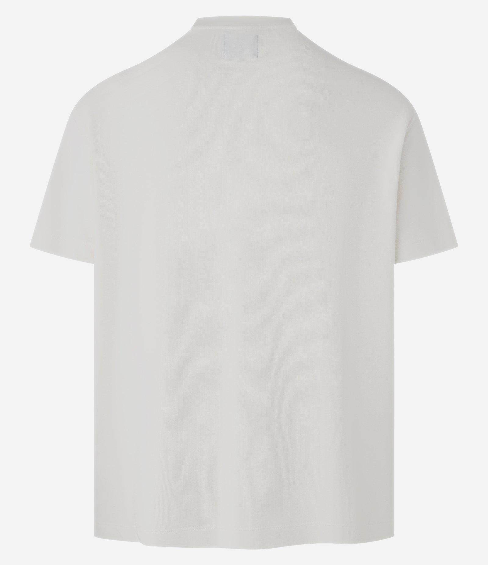 Camiseta em Algodão Texturizado em Gola Redonda Off White 6