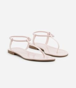 Sandália Rasteira Fio com Fechamento Elástico