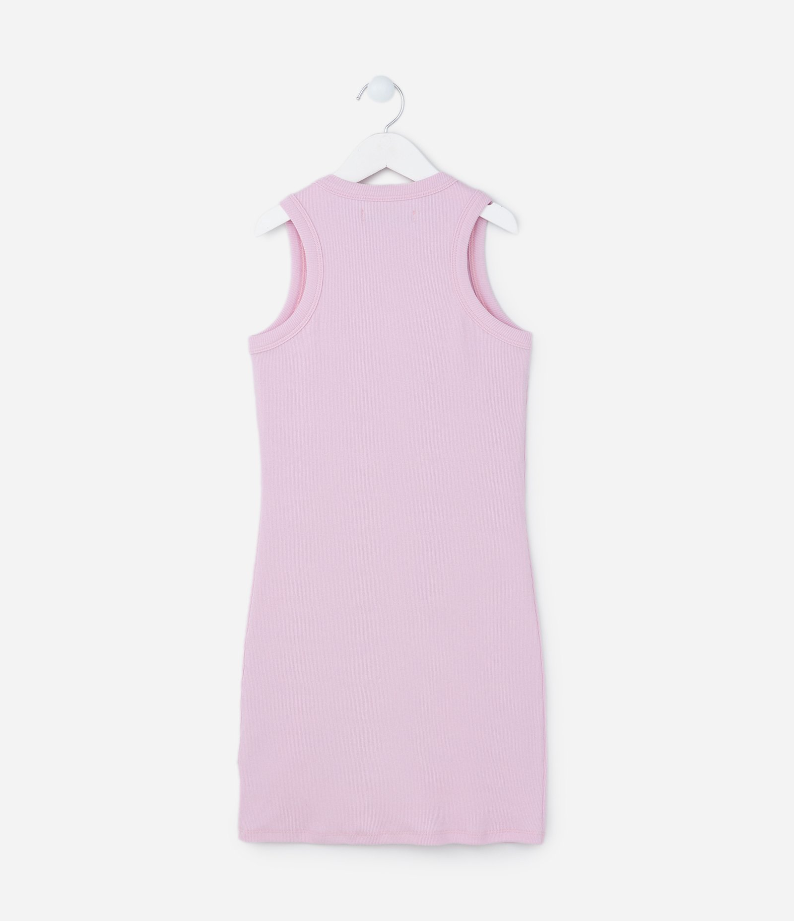 Vestido Infantil Canelado com Lettering Boston - Tam 7 a 14 Anos Rosa 2