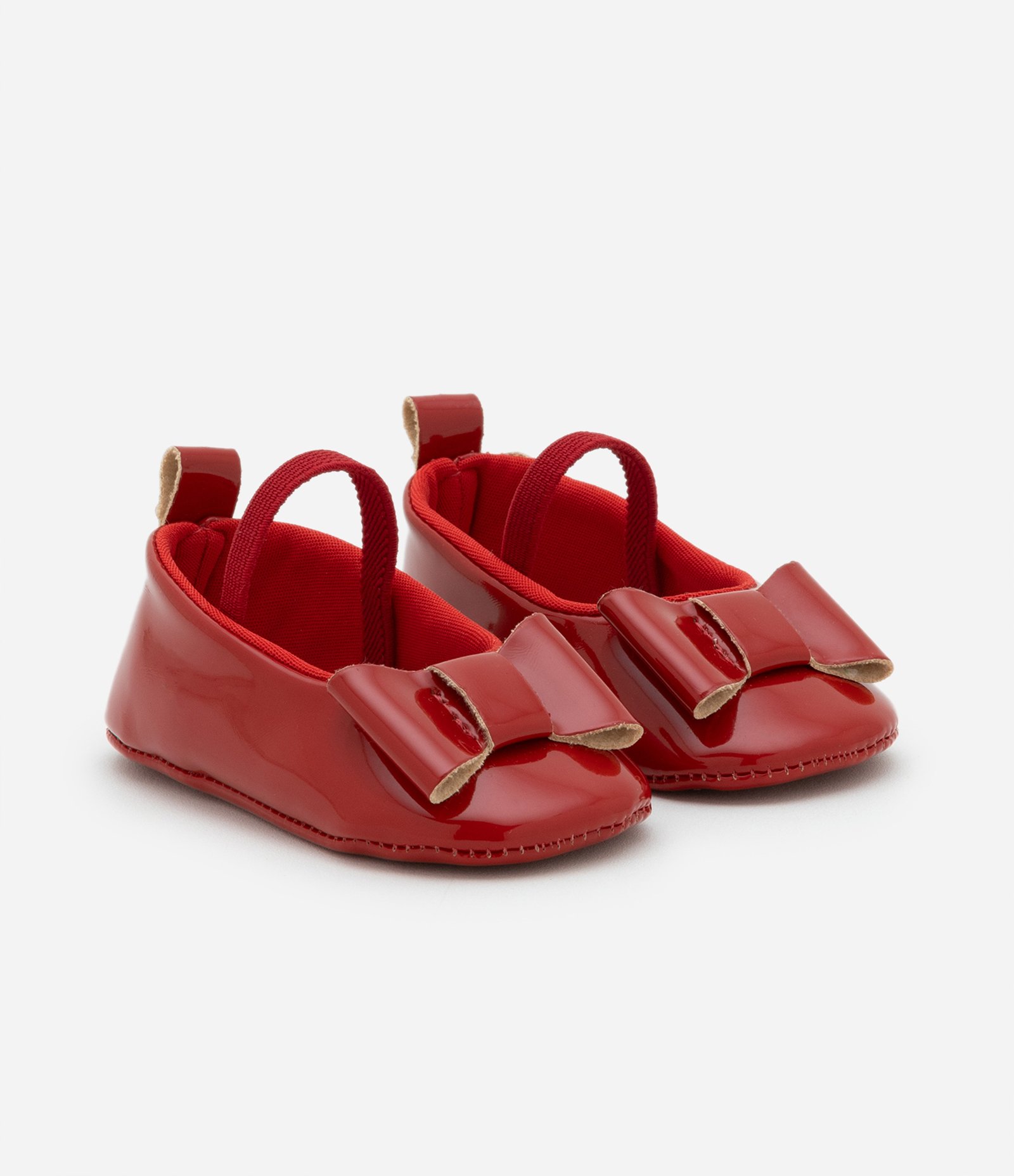 Sapatilha Infantil em Verniz com Lacinho - Tam 15 a 19 Vermelho 2