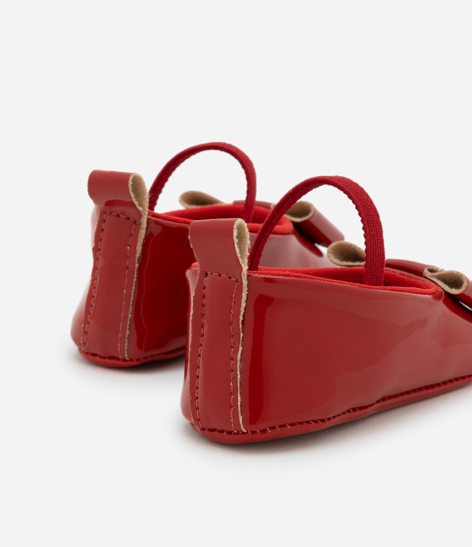 Sapatilha Infantil em Verniz com Lacinho - Tam 15 a 19 Vermelho 3