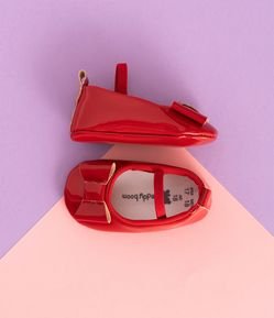 Sapatilha Infantil em Verniz com Lacinho - Tam 15 a 19