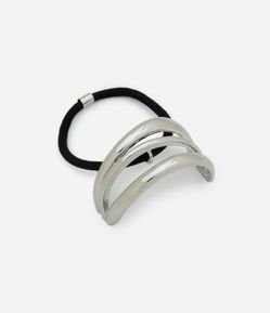 Borrachinha De Cabelo com Detalhe em Metal