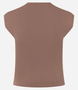 Blusa Básica em Microfibra com Ombro Alongado