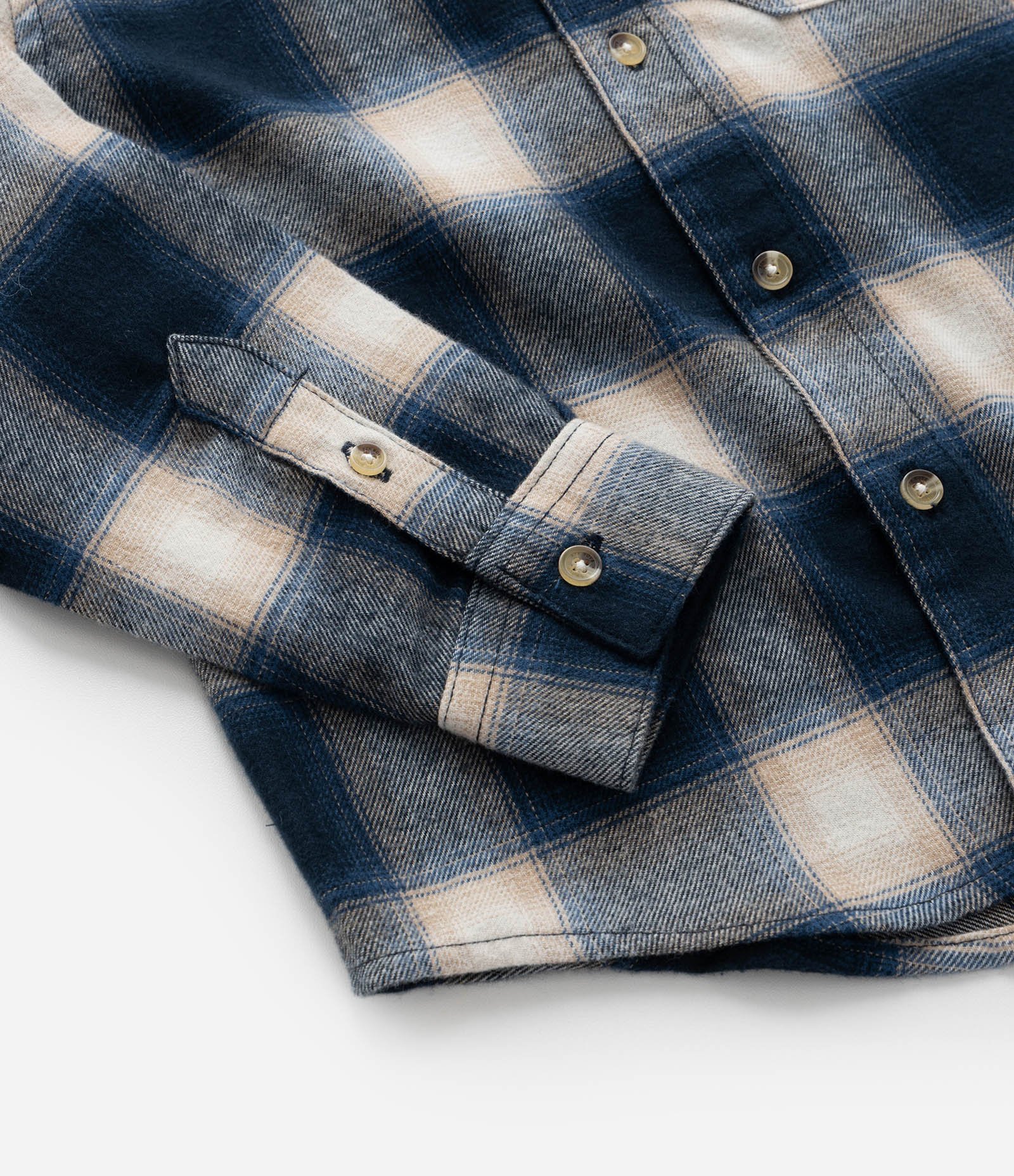 Camisa Infantil em Flanela com Estampa Xadrez - Tam 5 a 14 Anos Azul/Bege 4