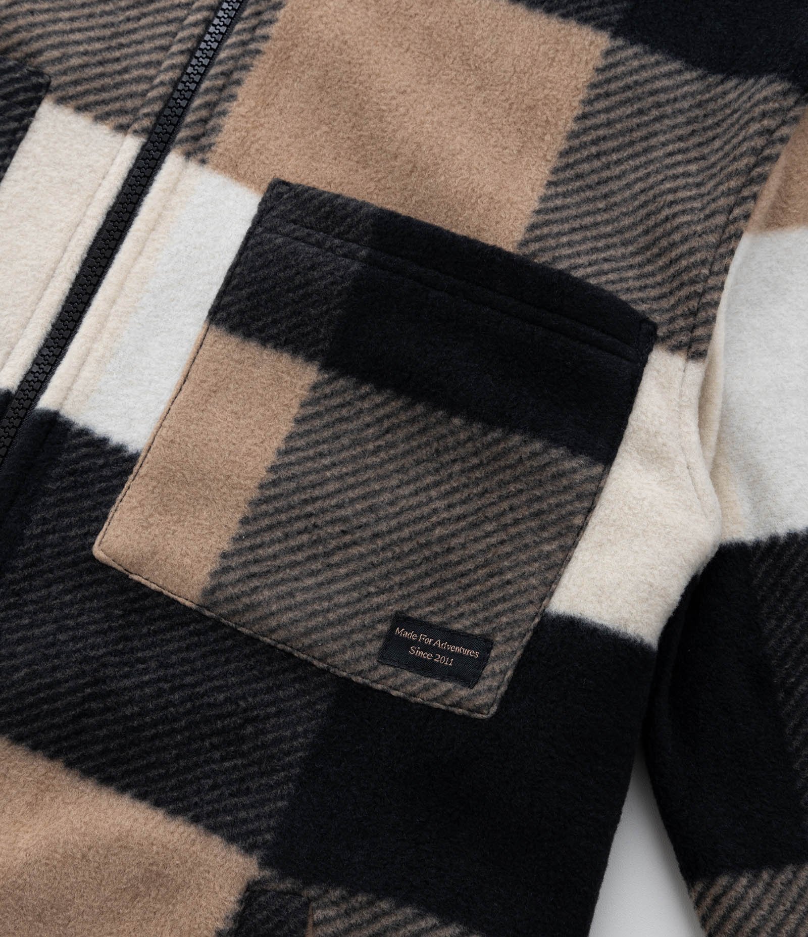 Camisa Infantil em Fleece Xadrez e Forro de Sherpa - Tam 5 a 14 anos Marrom 6