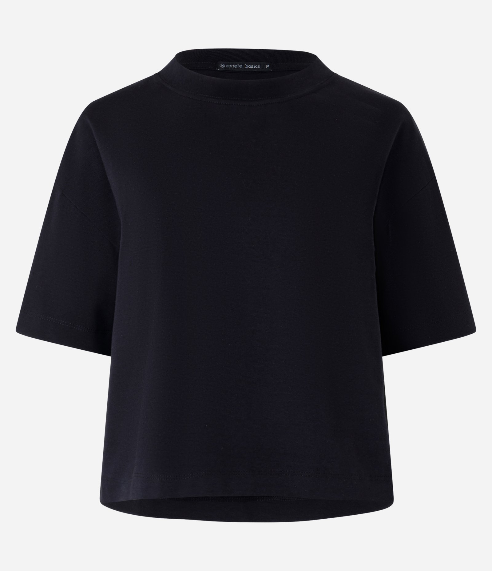 Blusa em Algodão Malhão com Manga Curta Preto 5