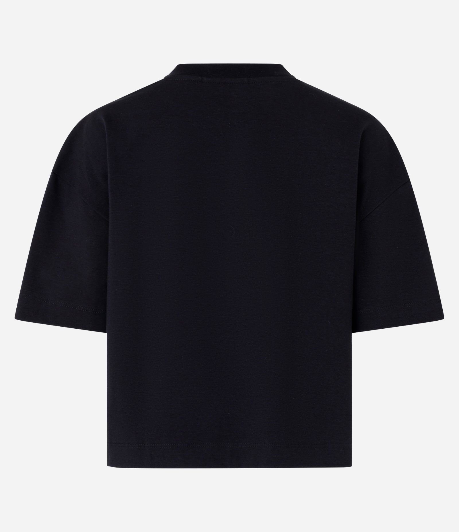Blusa em Algodão Malhão com Manga Curta Preto 6