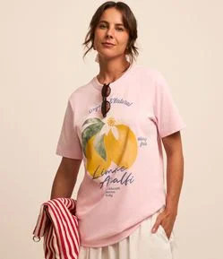 Camiseta em Algodão com Estampa Lemone Amalfi