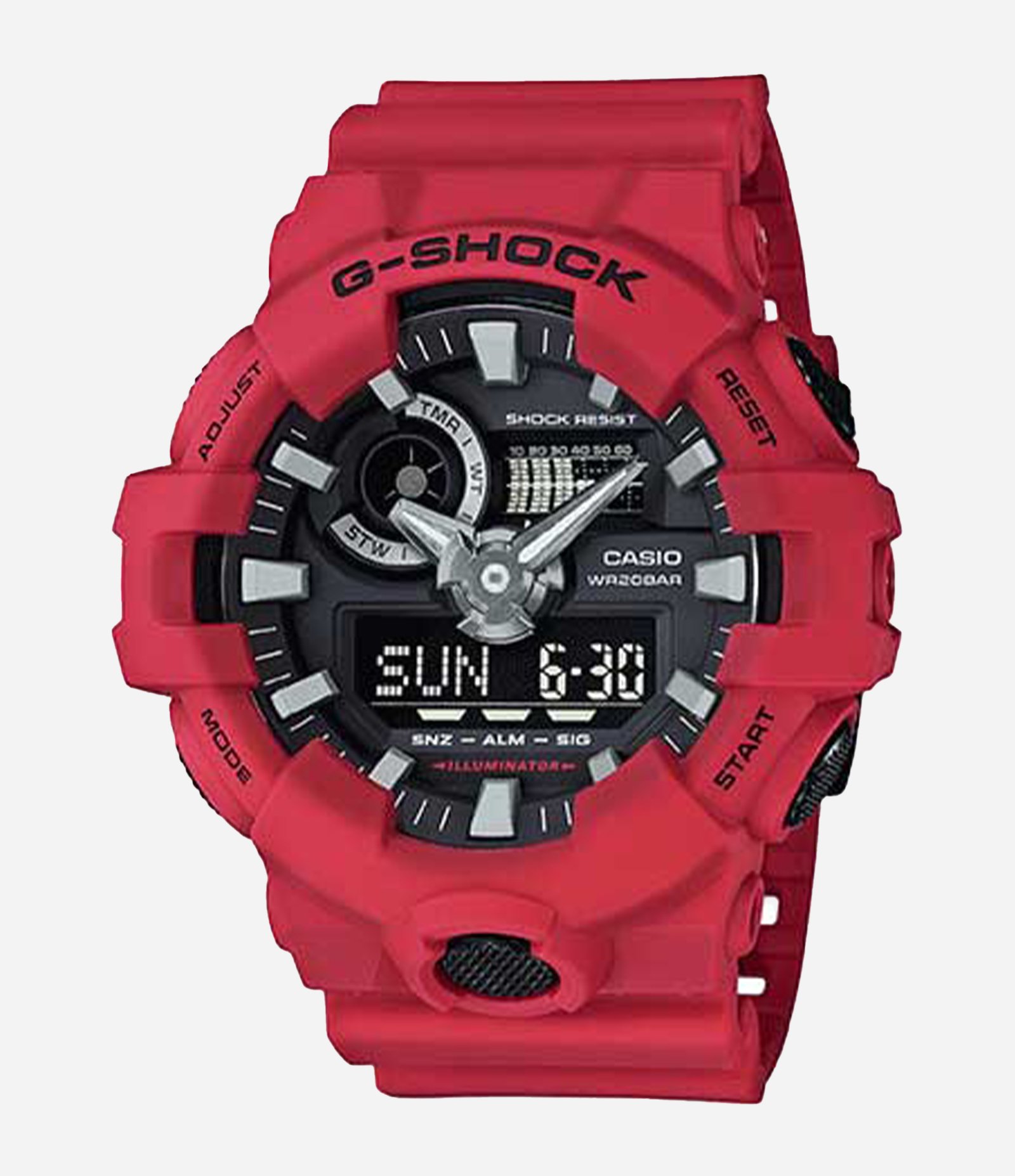 Relógio GShock Masculino Anadigi  Vermelho 1