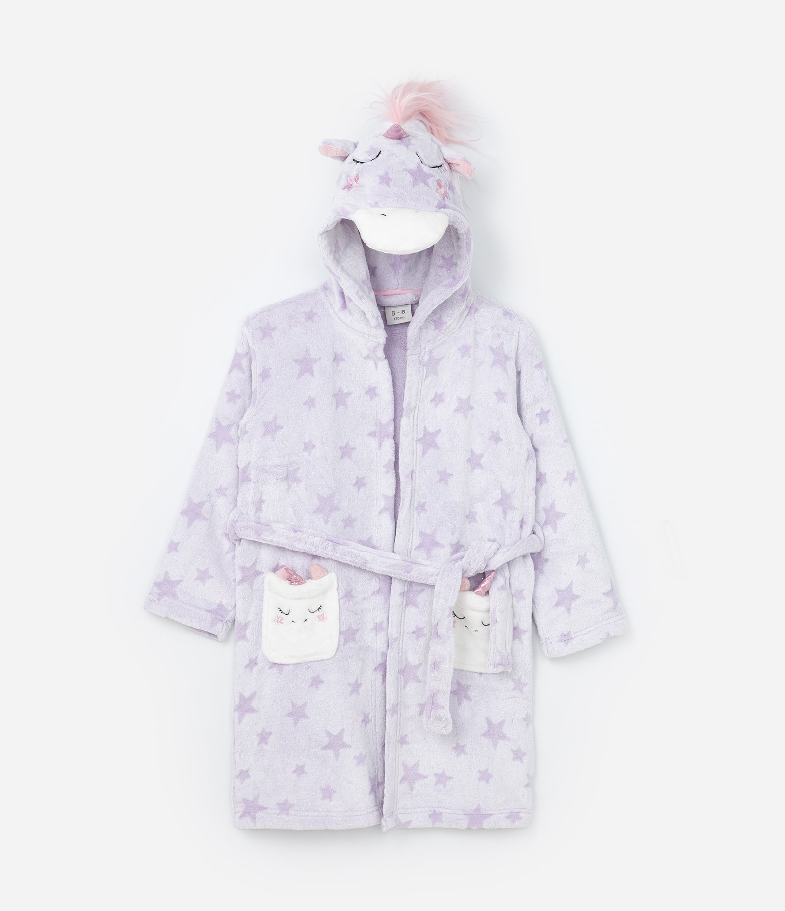 Roupão Infantil Quentinho Estampa Unicórnio - Tam 3 a 16 Anos Lilás 1