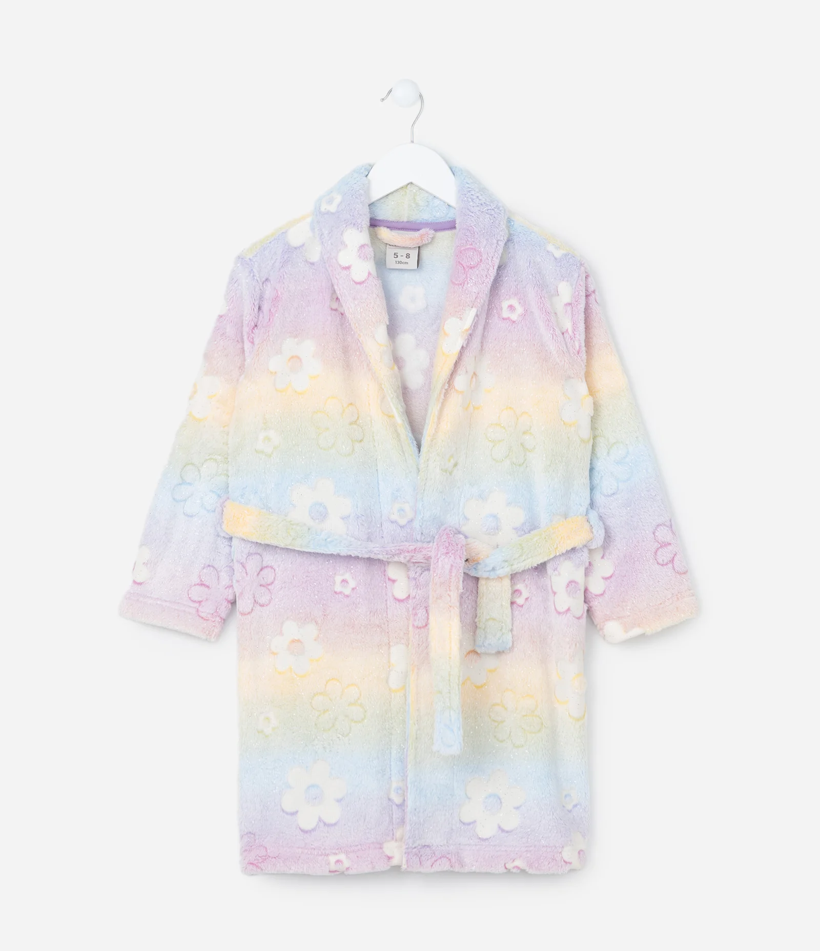 Roupão Infantil com Estampa Flores Brilha no Escuro - Tam 3 a 16 Anos Multicores 1