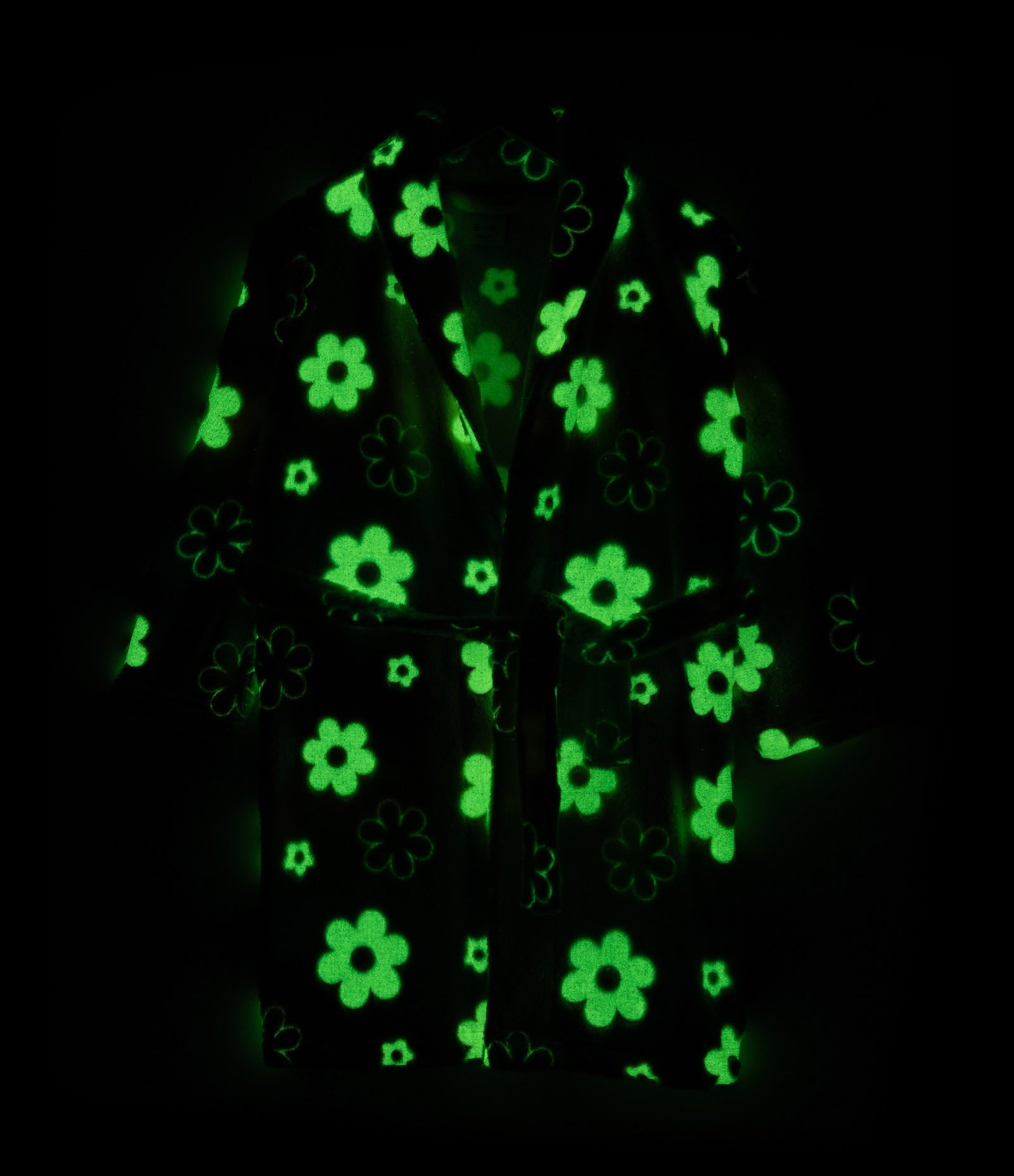 Roupão Infantil com Estampa Flores Brilha no Escuro - Tam 3 a 16 Anos Multicores 4