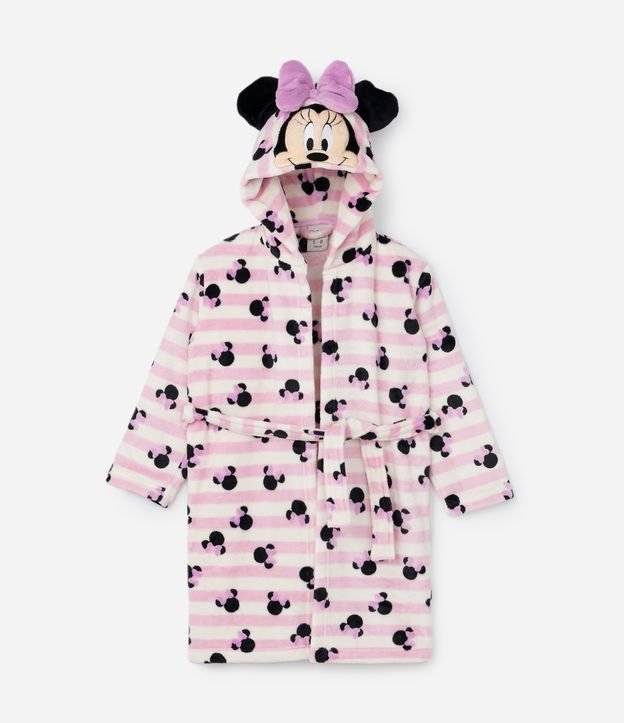 Roupão Infantil Quentinho Estampa da Minnie - Tam 3 a 8 Anos