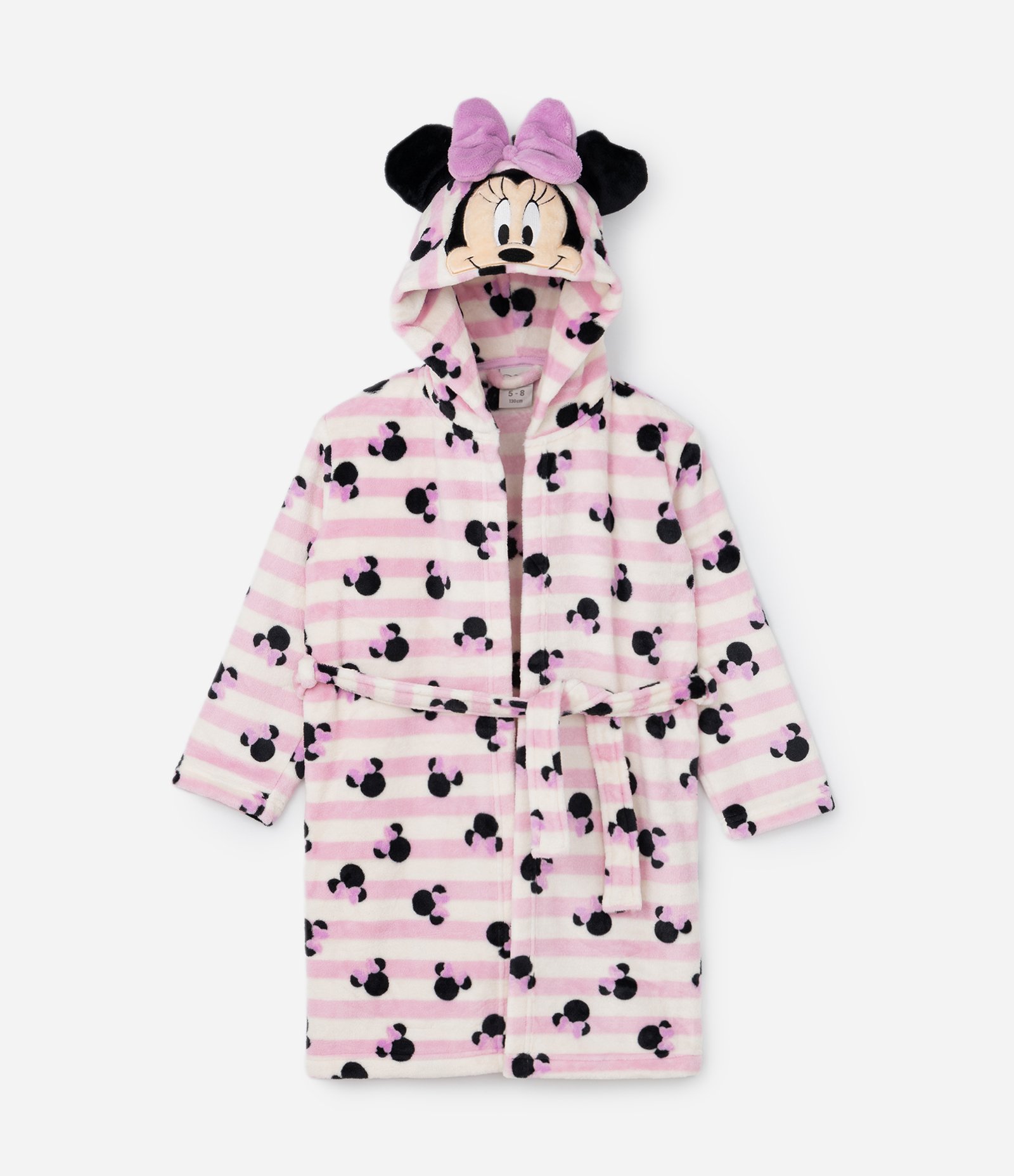 Roupão Infantil Quentinho Estampa da Minnie - Tam 3 a 8 Anos Rosa 1