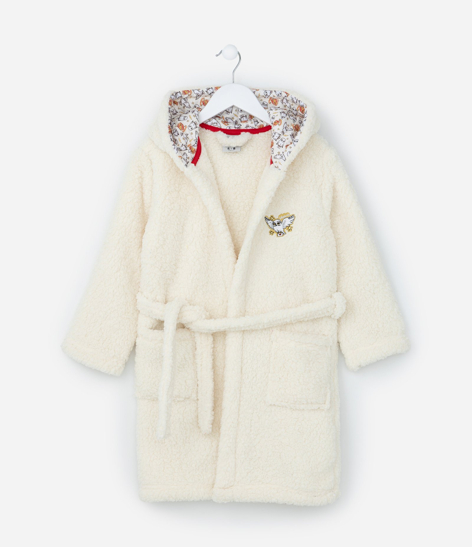 Roupão Infantil em Sherpa com Estampa Harry Potter - Tam5 ao 16 Off White 1