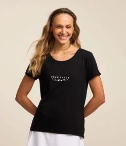 Blusa Esportiva em Viscose com Estampa Lettering