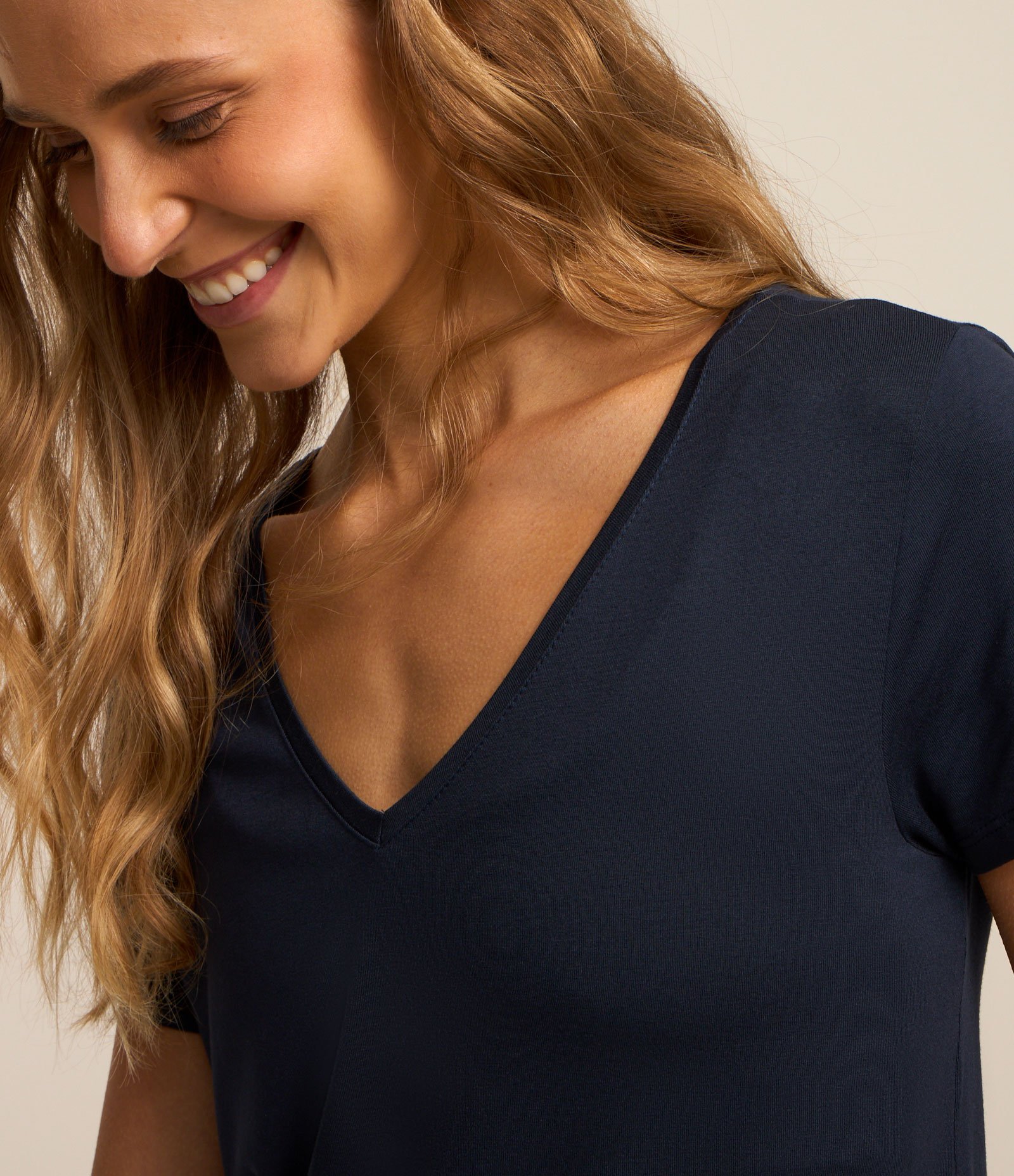 Camiseta em Meia Malha Estampa Lettering Azul Escuro 3