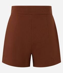 Short em Bengaline com Zíper Tratorado na Lateral