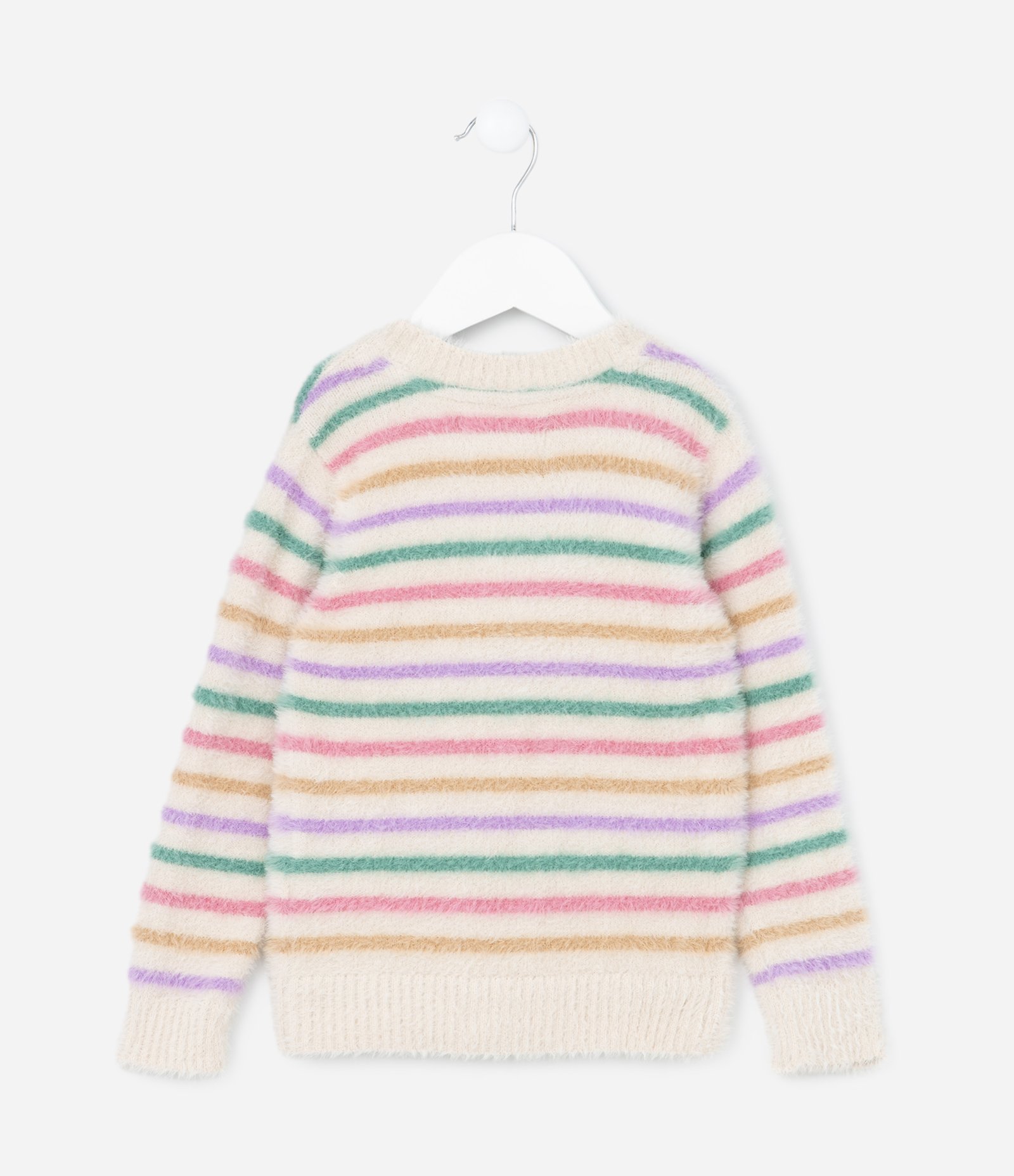 Blusão Infantil Felpudo com Estampa Listrada - Tam 1 a 5 Anos Multicores 2