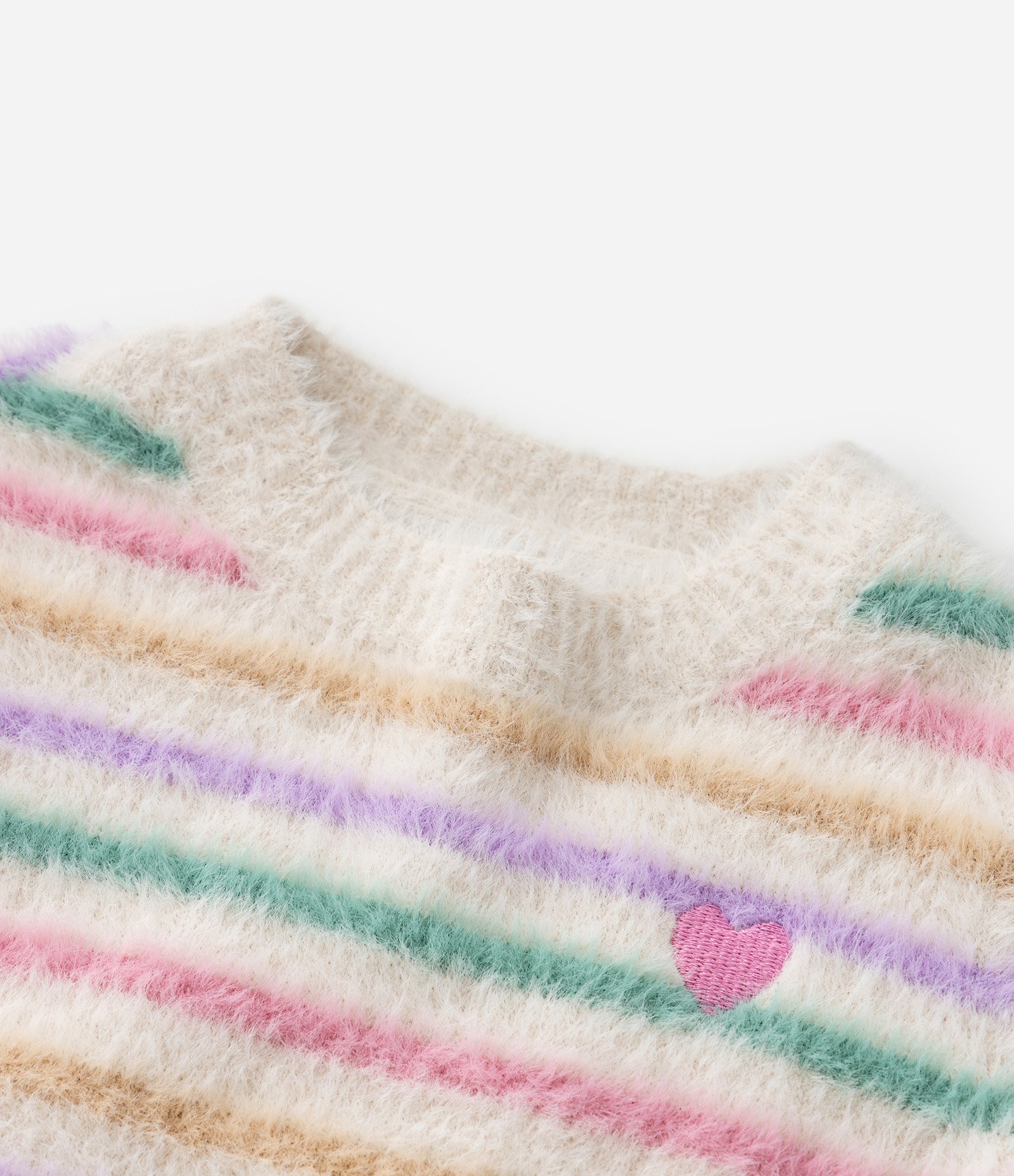 Blusão Infantil Felpudo com Estampa Listrada - Tam 1 a 5 Anos Multicores 5