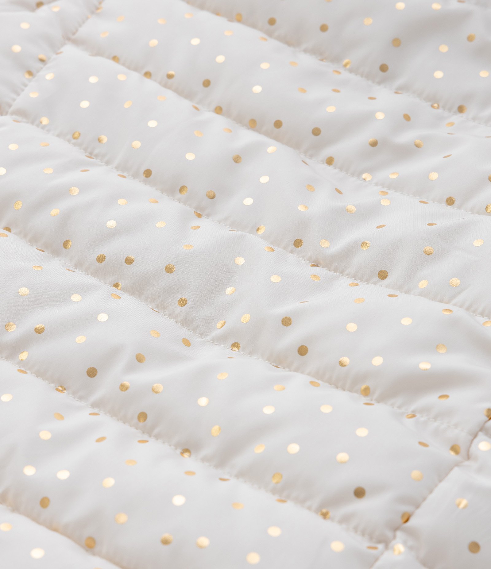 Jaqueta Puffer Infantil com Poá Metalizado - Tam 1 a 5 Anos Bege 3