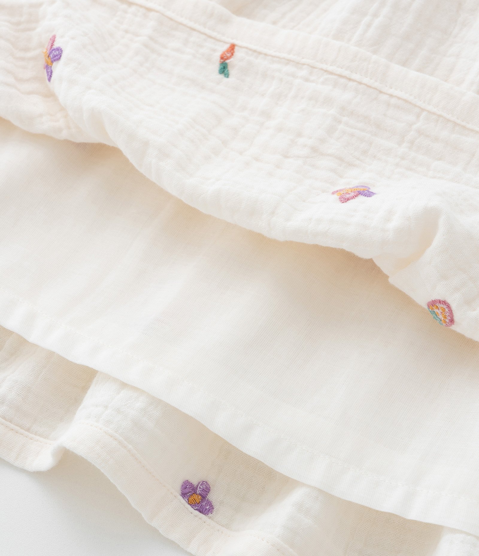 Vestido Infantil Texturizado com Laço Aplicado - Tam 1 a 5 Anos Off White 5