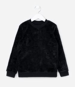 Casaco Infantil Quentinho em Fleece com Textura - Tam 1 a 5 anos