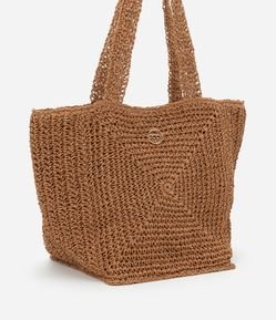 Bolsa de Praia em Papel com Efeito Palha e Detalhe De Metal