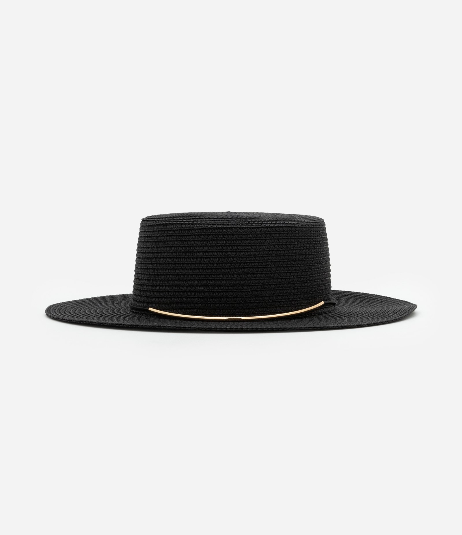 Chapéu de Praia com Detalhe Metalizado Preto 2