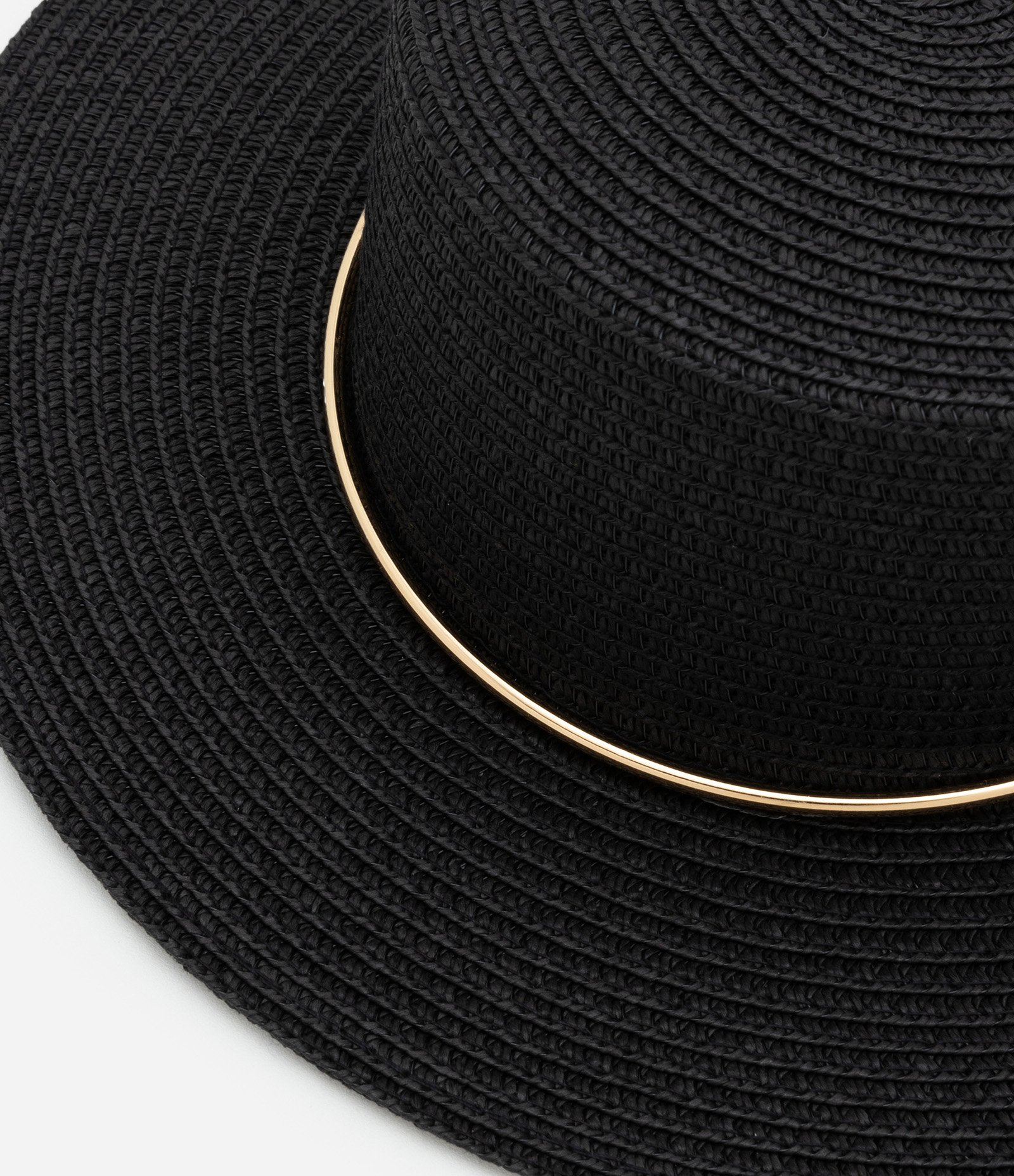 Chapéu de Praia com Detalhe Metalizado Preto 3