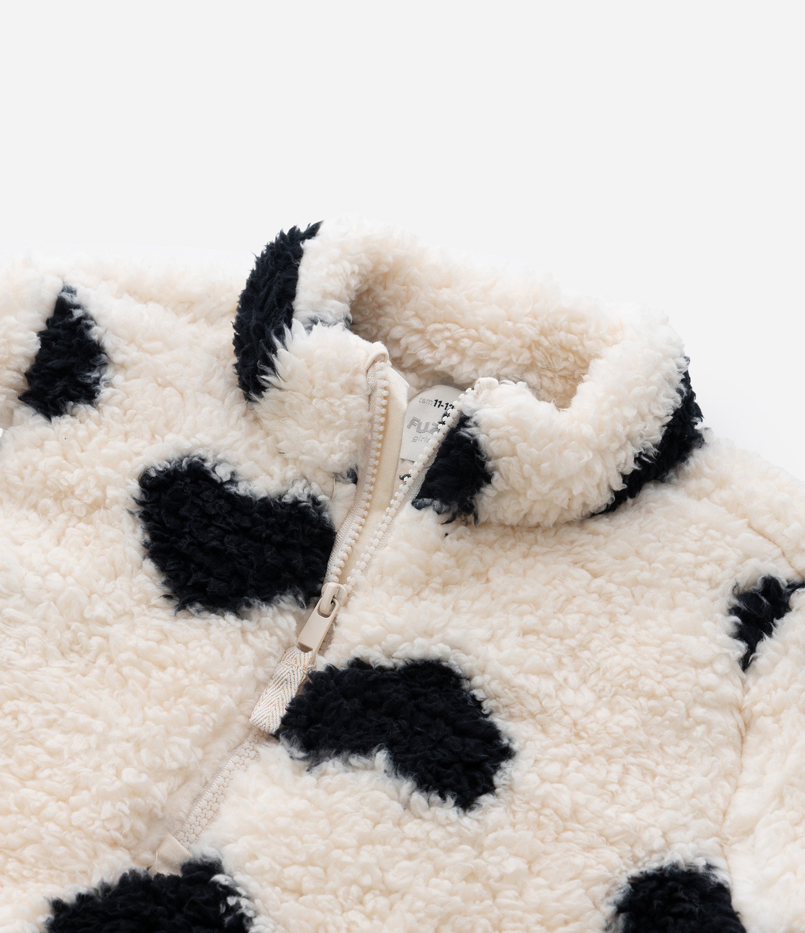 Casaco Infantil em Sherpa com Estampa Corações - Tam 5 a 14 Anos Bege 5