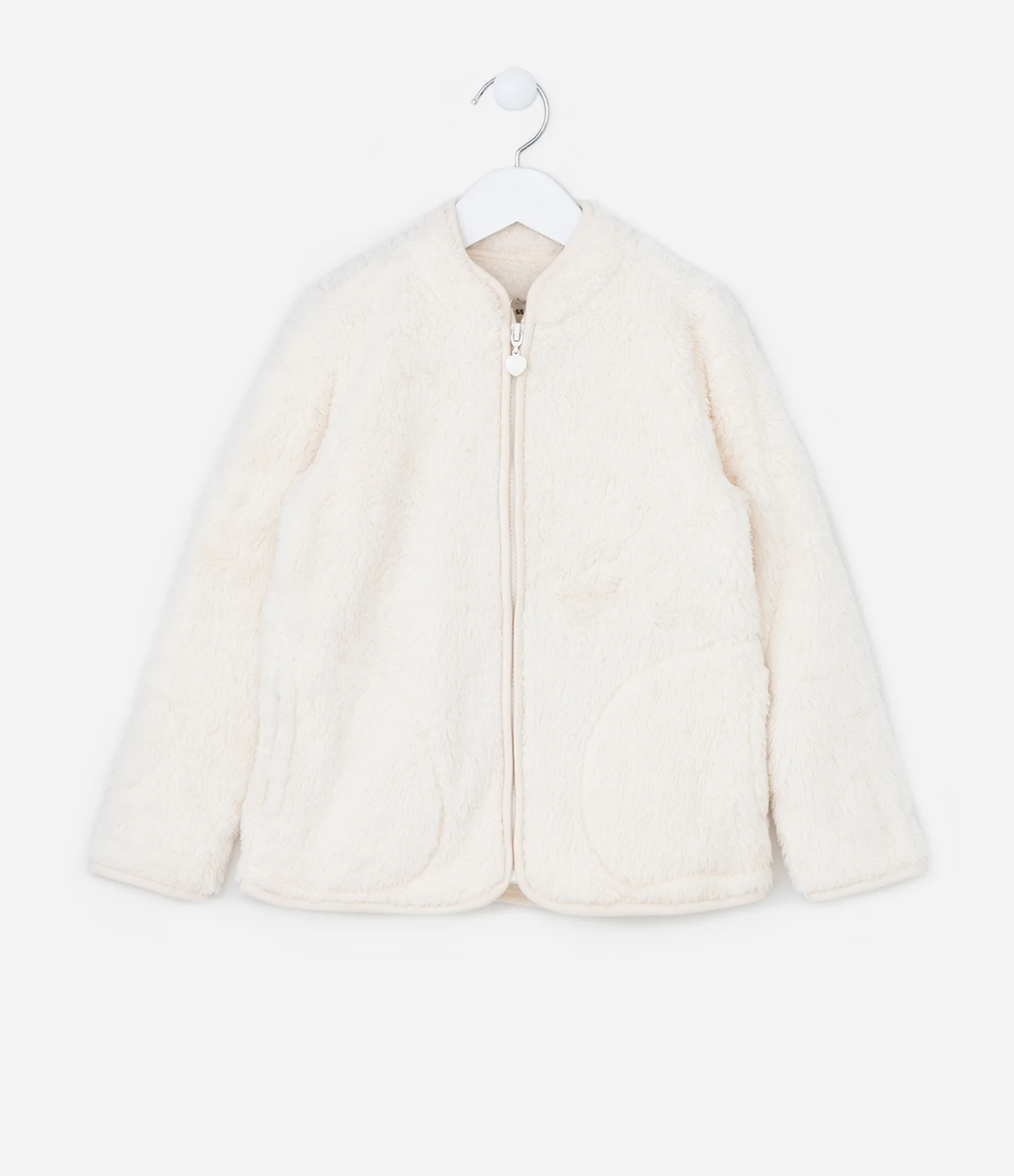 Jaqueta Infantil Quentinha com Pelinhos - Tam 1 a 5 anos Off White 1