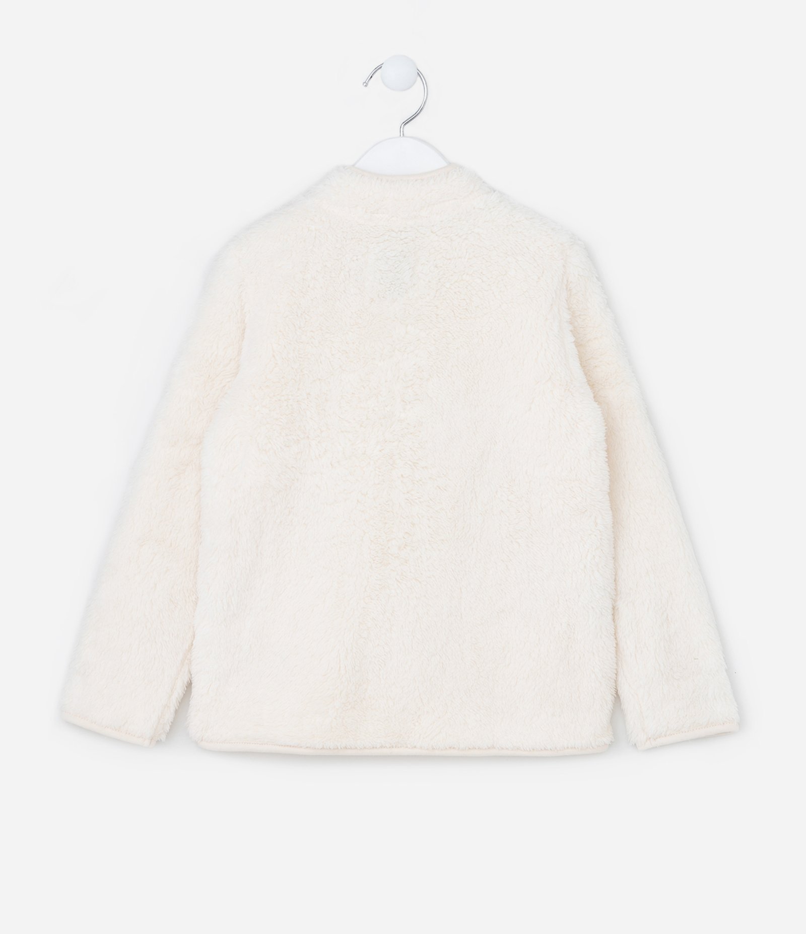 Jaqueta Infantil Quentinha com Pelinhos - Tam 1 a 5 anos Off White 2