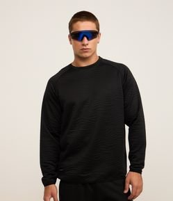 Suéter Esportivo em Dupla Face com Textura