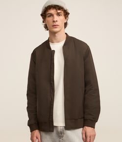 Jaqueta Bomber Aberta com Zíper