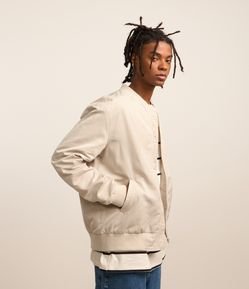 Jaqueta Bomber Aberta com Zíper