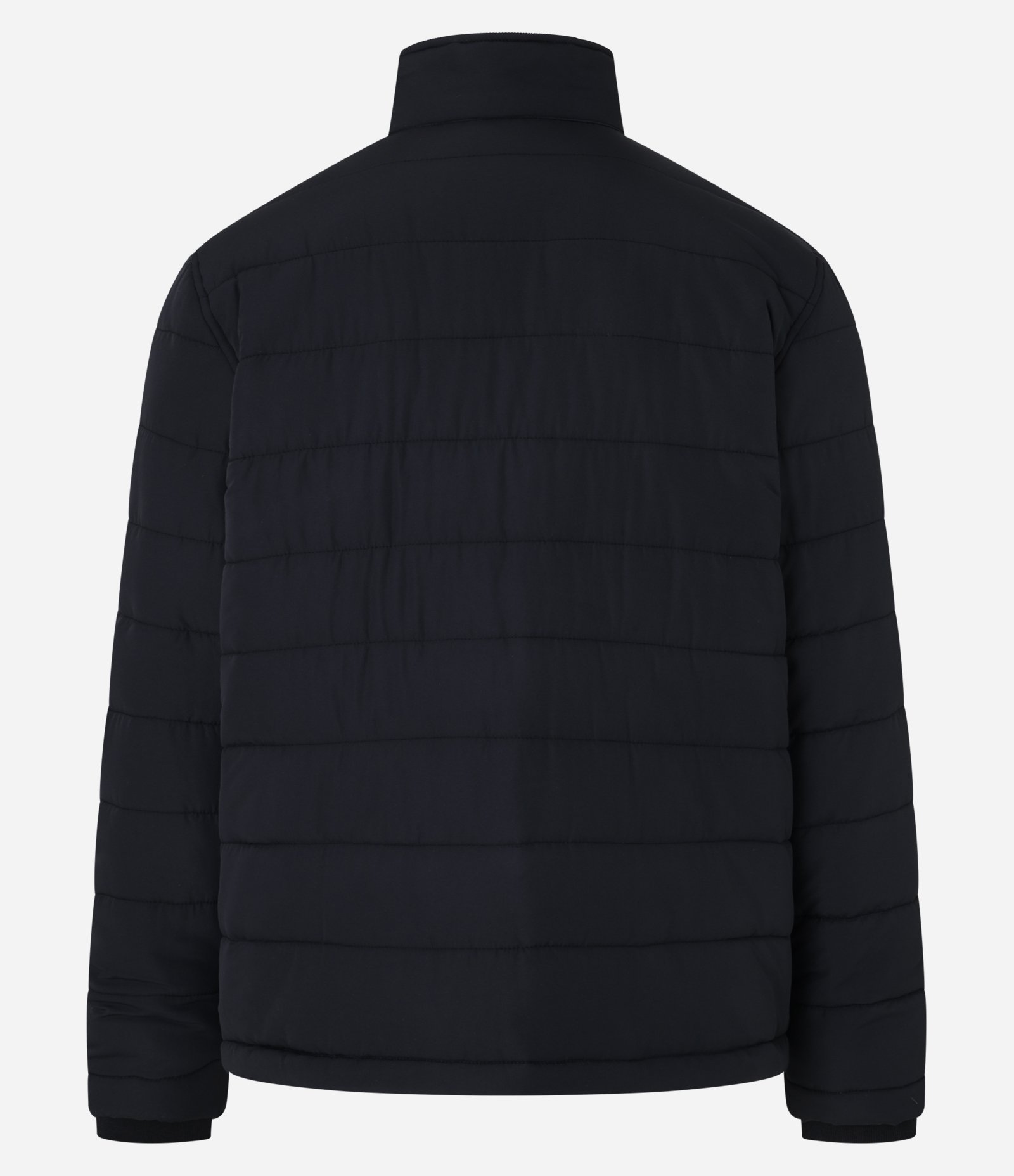 Jaqueta Puffer com Gola Alta Aveludada e Bolso Cargo Preto 6