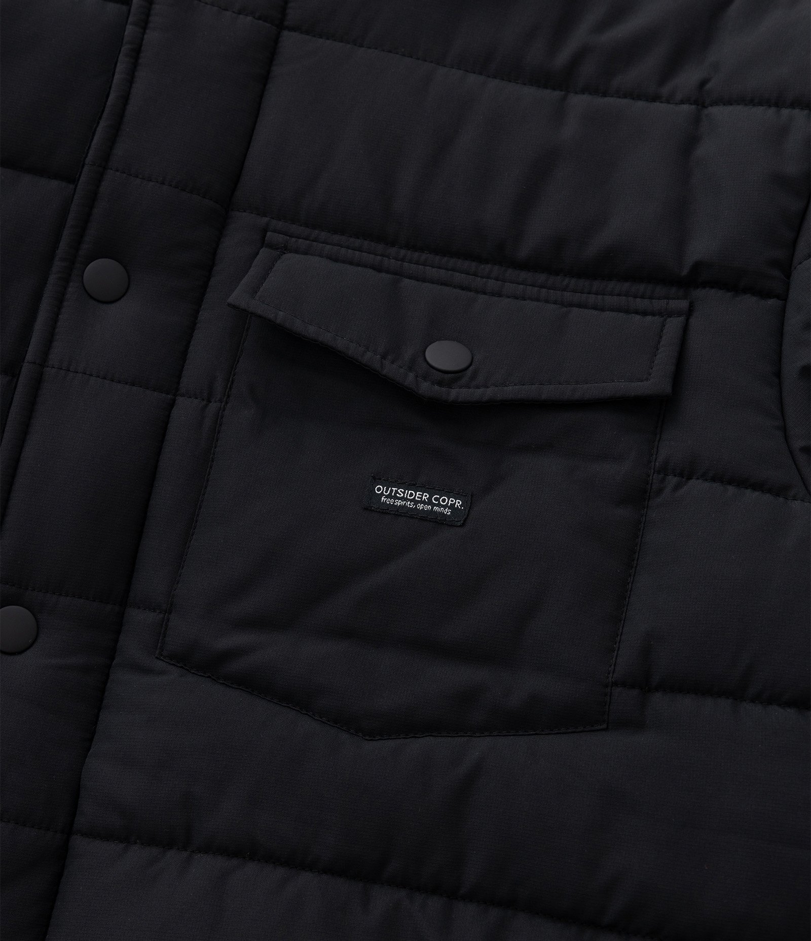 Jaqueta Puffer com Gola Alta Aveludada e Bolso Cargo Preto 8