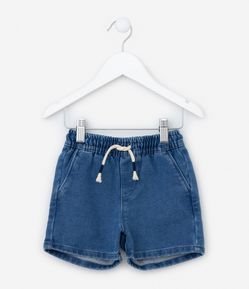 Bermuda Infantil Jeans com Amarração - Tam 1 a 5 Anos