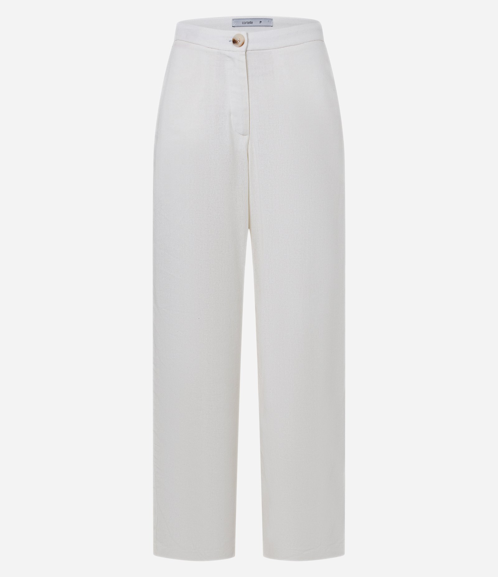 Calça em Viscolinho com Fechamento Tradicional Branco 5