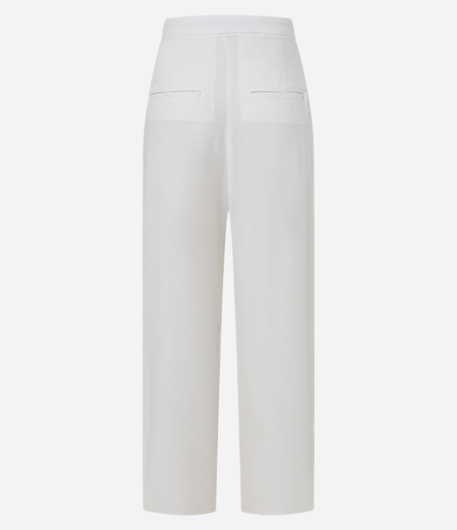 Calça em Viscolinho com Fechamento Tradicional Branco 6