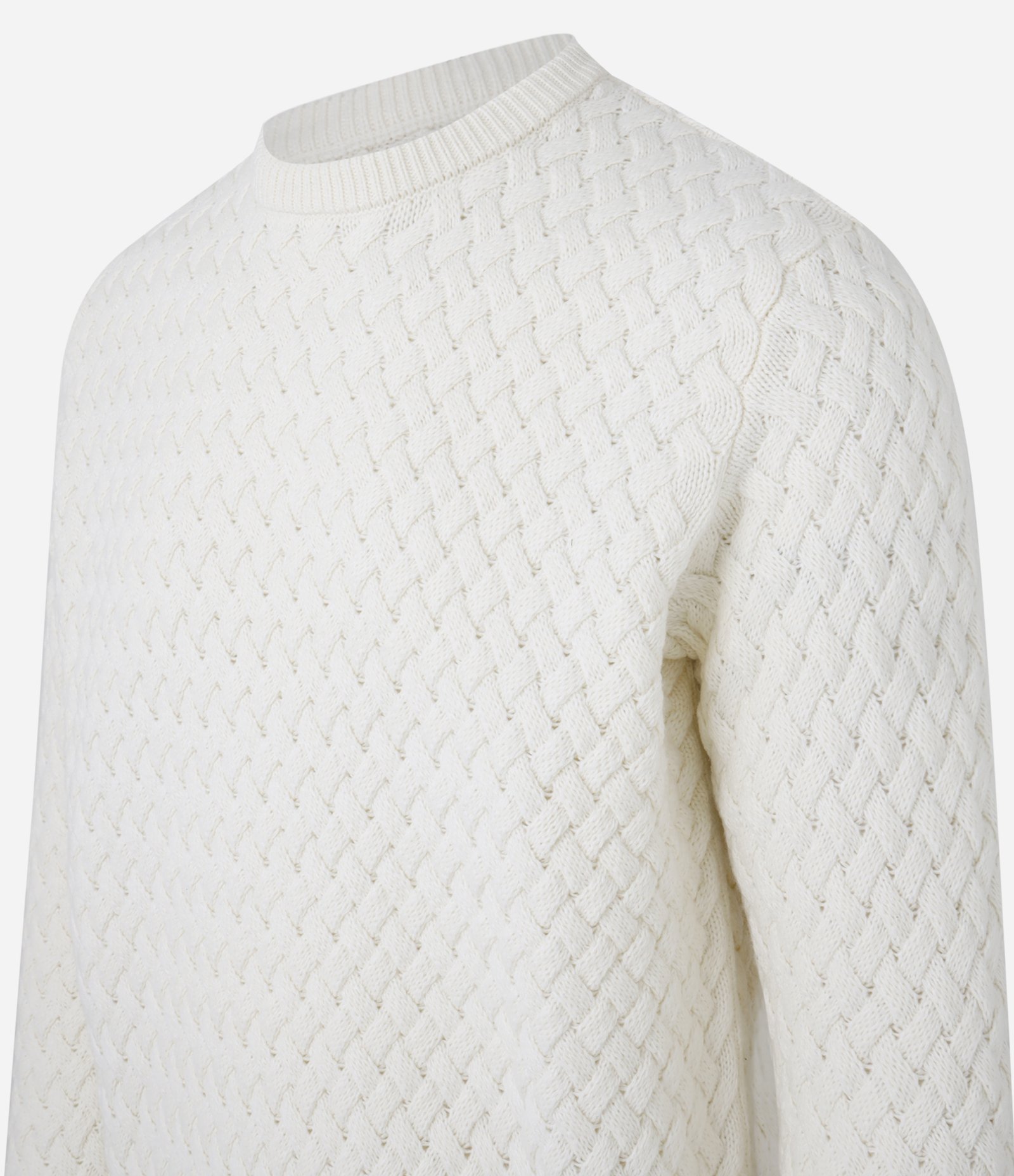 Suéter com Textura Tresse Off White 7